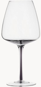 Mondgeblazen rode wijnglas Smoke