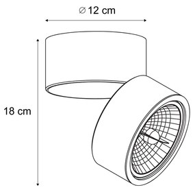 Moderne plafondSpot / Opbouwspot / Plafondspot beige G9 rond draai- en kantelbaar - Go Nine Modern G9 Binnenverlichting Lamp