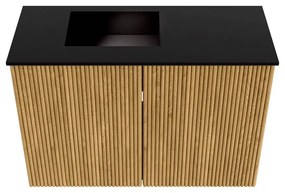 Mondiaz Joya 60cm toiletmeubel oak met wastafel faye links 1 kraangat urban