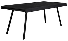 Lavis Suri Black Eettafel Van Gerecycled Teak Zwart 180 X 90 Cm - 180 X 90cm.