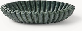 Handgemaakte ovale decoratieve marmeren schaal Santorini B 35 cm