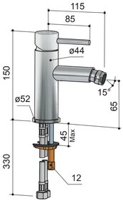 Hotbath Buddy Bidetkraan Chroom B018