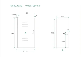 Mueller Basic draaibare douchedeur 100x195cm