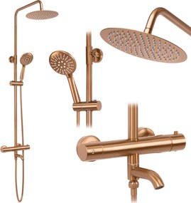 Doucheset REA Lungo Copper Brush Met Thermostaat