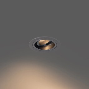 Moderne inbouwspot gunmetal GU10 50mm rond kantelbaar - Chuck