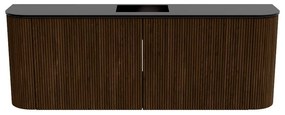 Mondiaz Joya 115cm toiletmeubel ronding links/rechts walnut met wastafel faye midden 1 kraangat urban