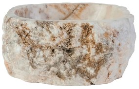 Sanigoods River waskom natuursteen 35cm sunset onyx