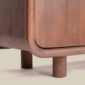 Houten Tv-meubel Met Ronde Hoeken 160 Cm - 160x43x50cm.