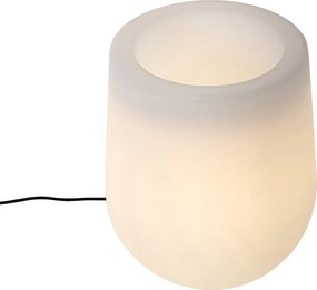 Smart buiten vloerlamp bloempot wit IP44 incl. Wifi A60 - Flowerpot