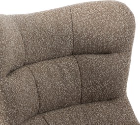 Oorfauteuil Modern Bruine Stof