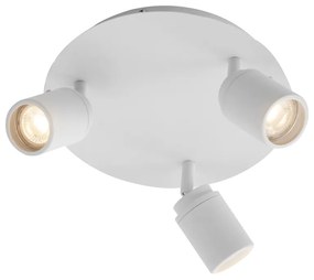Moderne badkamer Spot / Opbouwspot / Plafondspot wit 3-lichts IP44 - Ducha Modern GU10 IP44 rond Lamp