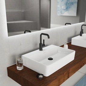 Schutte Los angeles wastafelkraan met draaibare uitloop zwart mat