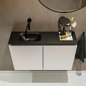 Mondiaz Ture 80cm toiletmeubel linen met wastafel urban links geen kraangat