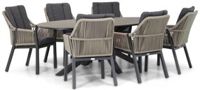 Tuinset 6 personen 220 cm Rope Taupe Lifestyle Garden Furniture Verona/Matara