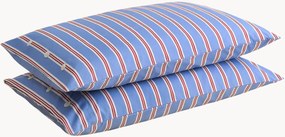 Katoenen perkal kussenslopen Striped Blue, 2-delig