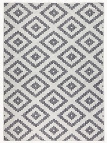 Dubbelzijdig in- & outdoor vloerkleed Malta in grijs/crème kleur