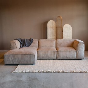 Hoekbank Links Beige
