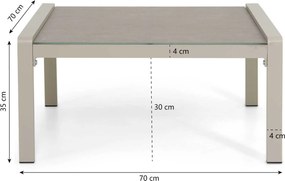 Hoek loungeset 5 personen Aluminium Taupe  Domani Furniture Leaf