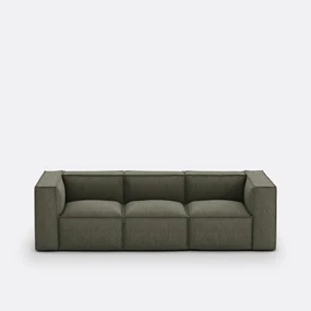 Modulaire zetel, 3-zit, getextureerde stof, Seven