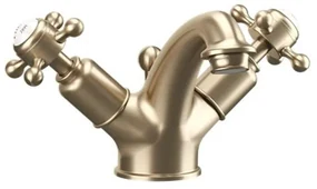 Crosswater Belgravia Wastafelkraan - kruisgreep - popup waste - geborsteld nickel BL110DPF