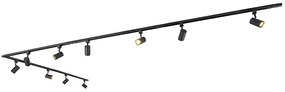 Smart railsysteem zwart 1-fase 10-lichts incl. Wifi GU10 - Iconic Jeana