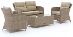 Stoel-bank loungeset Intenso  | 4 personen | Loungeset Beige | Wicker (vlechtwerk) | Kees Smit Tuinmeubelen