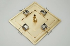 Saniclear Plus inbouw regendouche met inbouw douchekop 30x30cm geborsteld messing - mat goud
