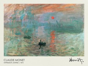 Kunstreproductie Impression, Sunrise (1872), Claude Monet