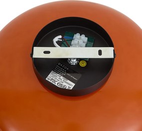 Retro plafondlamp zwart met oranje glas 30cm - Glaze