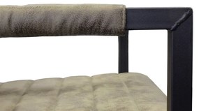 Eetkamerstoel - Apollo II - stof Cowboy retro lederlook olijf groen