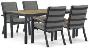Tuinset 4 personen 180 cm Aluminium/teak Grijs Osmen Midura/Valence