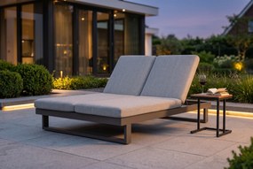 Lifestyle Garden Furniture Massimo Ligbed Met Kussen Antraciet/earth Aluminium Grijs