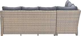 Garden Impressions Alaska lounge dining set 6-delig links - vintage willow - light teak vironwood