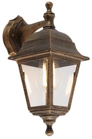 Buiten wandlamp antiek goud IP44 - Capital