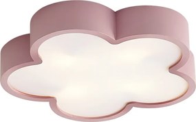 Kinder plafondlamp roze met wit - Lucille