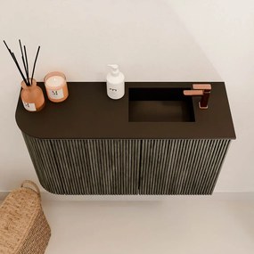 Mondiaz Joya 70cm toiletmeubel ronding links shadow met wastafel faye rechts 1 kraangat urban