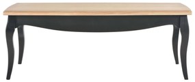 vidaXL Salontafel 110x60x40 cm massief grenenhout zwart en bruin