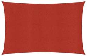 vidaXL Zonnezeil 160 g/m² 2,5x4 m HDPE rood