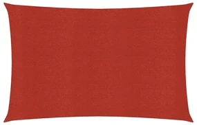 vidaXL Zonnezeil 160 g/m² 2,5x4 m HDPE rood
