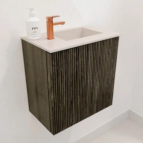 Mondiaz Joya DLux 40cm toiletmeubel shadow met wastafel faye rechts 1 kraangat meli