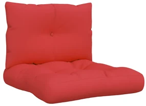 vidaXL Bankkussens pallet 2 st stof rood