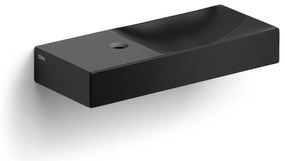 Clou Vale keramische fontein 45cm met kraangat links zwart mat