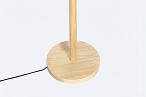 Landelijke Vloerlamp Hout Met Linnen Kap Naturel - Mels Taupe