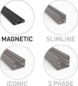 Moderne spot zwart voor railsysteem 1-fase 6W 3000K - Magnetic Zagaye
