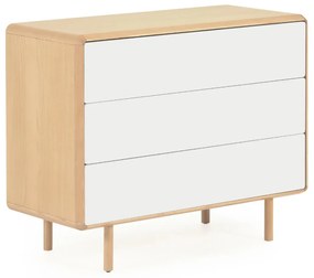 Kave Home Anielle Ladekast Licht Hout Met Wit - 99x42x78.5cm.