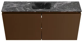 Mondiaz Ture DLux toiletmeubel 100cm rust met wastafel lava midden zonder kraangat