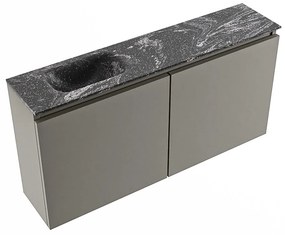 Mondiaz Ture DLux toiletmeubel 100cm smoke met wastafel lava links zonder kraangat