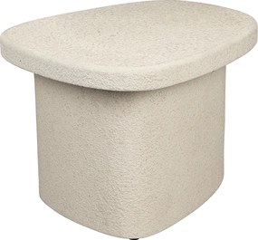 Dutchbone Veda Low Witte Bijzettafel Organisch - 56 X 41cm.