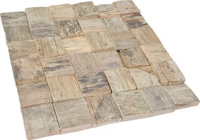 Houten Mozaïekpaneel | Marine Shipwood | 30×30 cm | Hout | Tegel