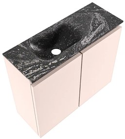 Mondiaz Ture DLux toiletmeubel 60cm rosee met wastafel lava links zonder kraangat